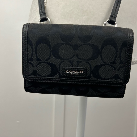 Coach womens crossbody black bag purse - Picture 3 of 9